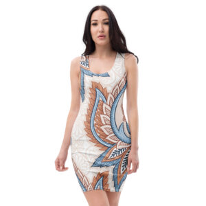 Sexy Paisley Stretchy Fitted Pullover Dress